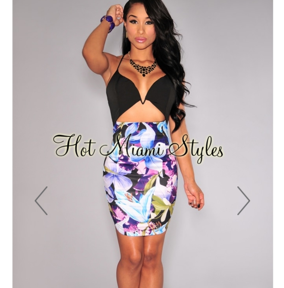 Floral Cutout Dress